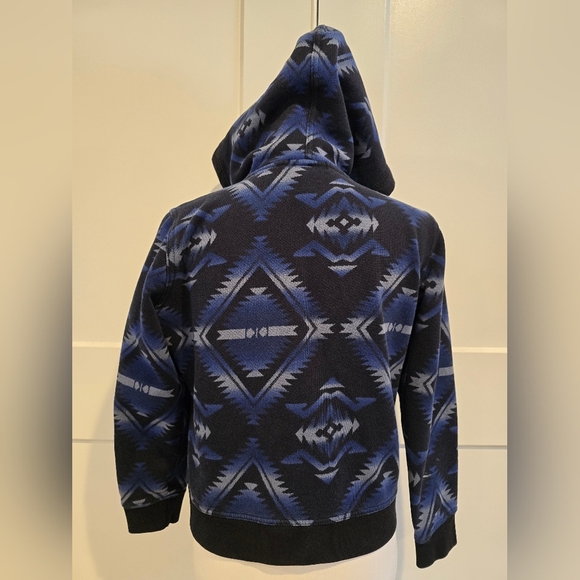 Ralph Lauren Aztec Blue and Black Hooded Cardigan - Picture 7 of 10